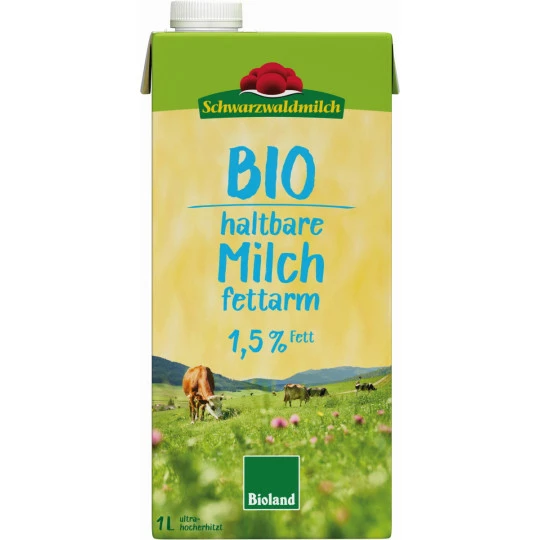 Schwarzwaldmilch Bioland Haltbare Milch Fettarm 1,5% 1L 1 Schwarzwaldmilch Bioland Haltbare Milch Fettarm 1,5% 1L