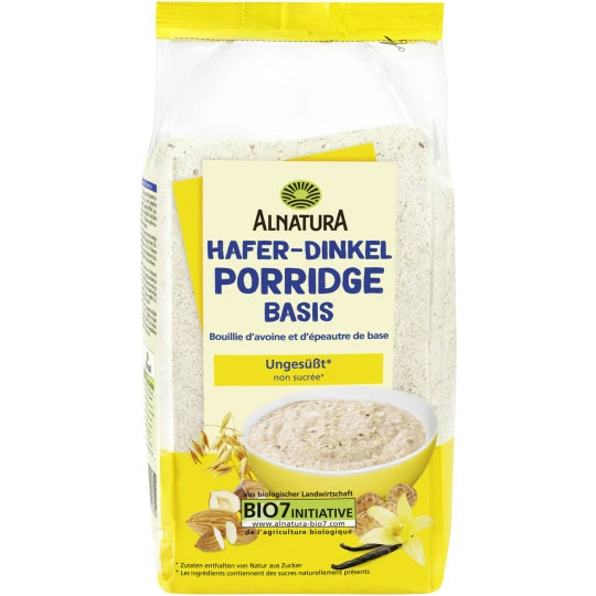 Alnatura Bio Hafer-Dinkel Porridge Basis 500G 1 Alnatura Bio Hafer-Dinkel Porridge Basis 500G