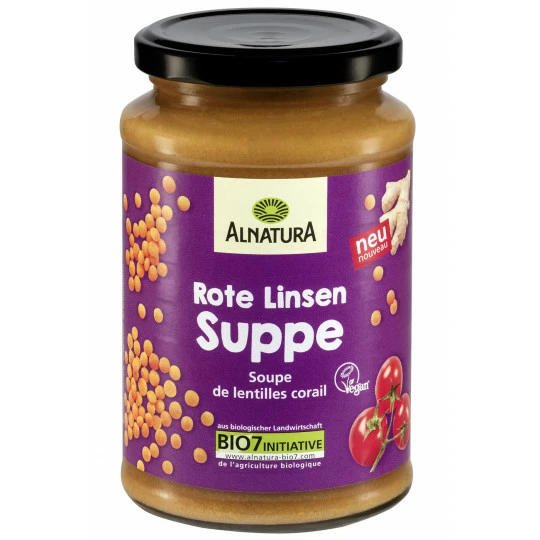 Alnatura Bio Rote Linsen Suppe 375ML 1 Alnatura Bio Rote Linsen Suppe 375ML