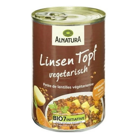 Alnatura Bio Linsen Eintopf 400G 1 Alnatura Bio Linsen Eintopf 400G