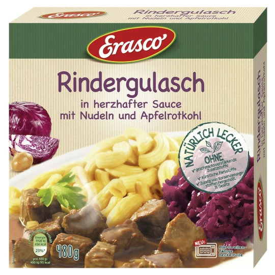 Erasco Rindergulasch 480G 1 Erasco Rindergulasch 480G