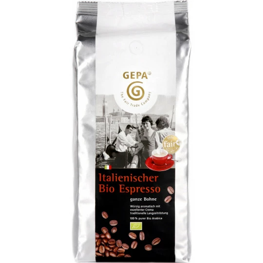 GEPA Fairtrade Italienischer Bio Espresso Ganze Bohnen 1KG 1 GEPA Fairtrade Italienischer Bio Espresso Ganze Bohnen 1KG