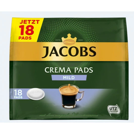 Jacobs Kaffeepads Mild 18ST 118G 1 Jacobs Kaffeepads Mild 18ST 118G