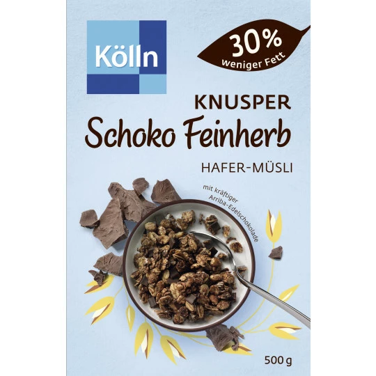 Kölln Müsli Knusper Schoko Feinherb 30% Weniger Fett 500G 1 Kölln Müsli Knusper Schoko Feinherb 30% Weniger Fett 500G
