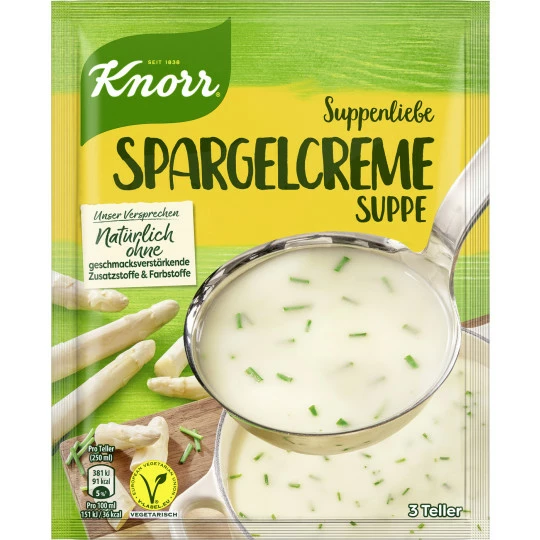 Knorr Suppenliebe Spargel Cremesuppe 58G 1 Knorr Suppenliebe Spargel Cremesuppe 58G