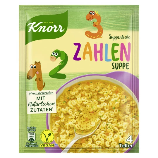 Knorr Suppenliebe Zahlen Suppe 84G 1 Knorr Suppenliebe Zahlen Suppe 84G