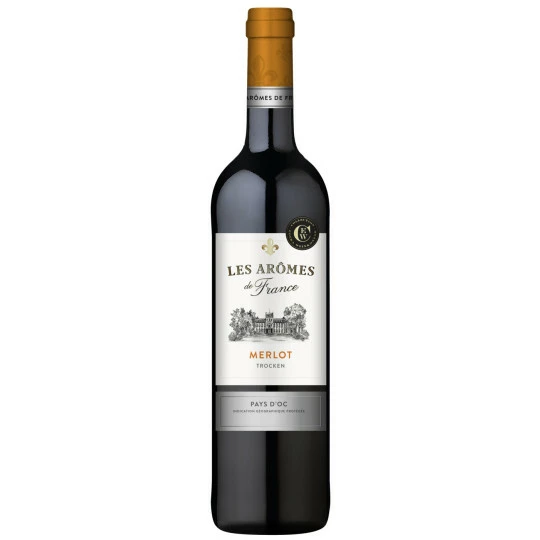 Les Arômes De France Merlot Rotwein Trocken 0,75L 1 Les Arômes De France Merlot Rotwein Trocken 0,75L