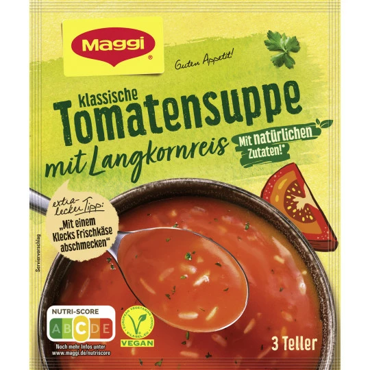 Maggi Guten Appetit Klassische Tomatensuppe Mit Langkornreis Ergibt 750ML 1 Maggi Guten Appetit Klassische Tomatensuppe Mit Langkornreis Ergibt 750ML