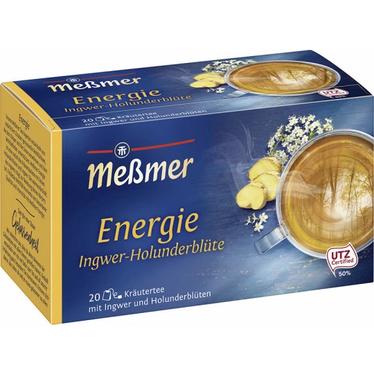 Meßmer Wohlfühltee Energie Ingwer-Holunderblüte 20ST 40G 1 Meßmer Wohlfühltee Energie Ingwer-Holunderblüte 20ST 40G