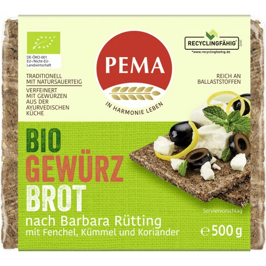 Pema Bio Gewürz Brot Nach Barbara Rütting 500G 1 Pema Bio Gewürz Brot Nach Barbara Rütting 500G