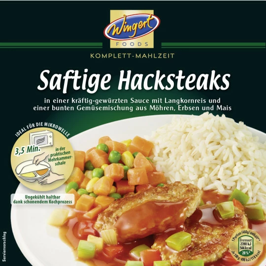 Wingert Foods Saftige Hacksteaks 460G 1 Wingert Foods Saftige Hacksteaks 460G
